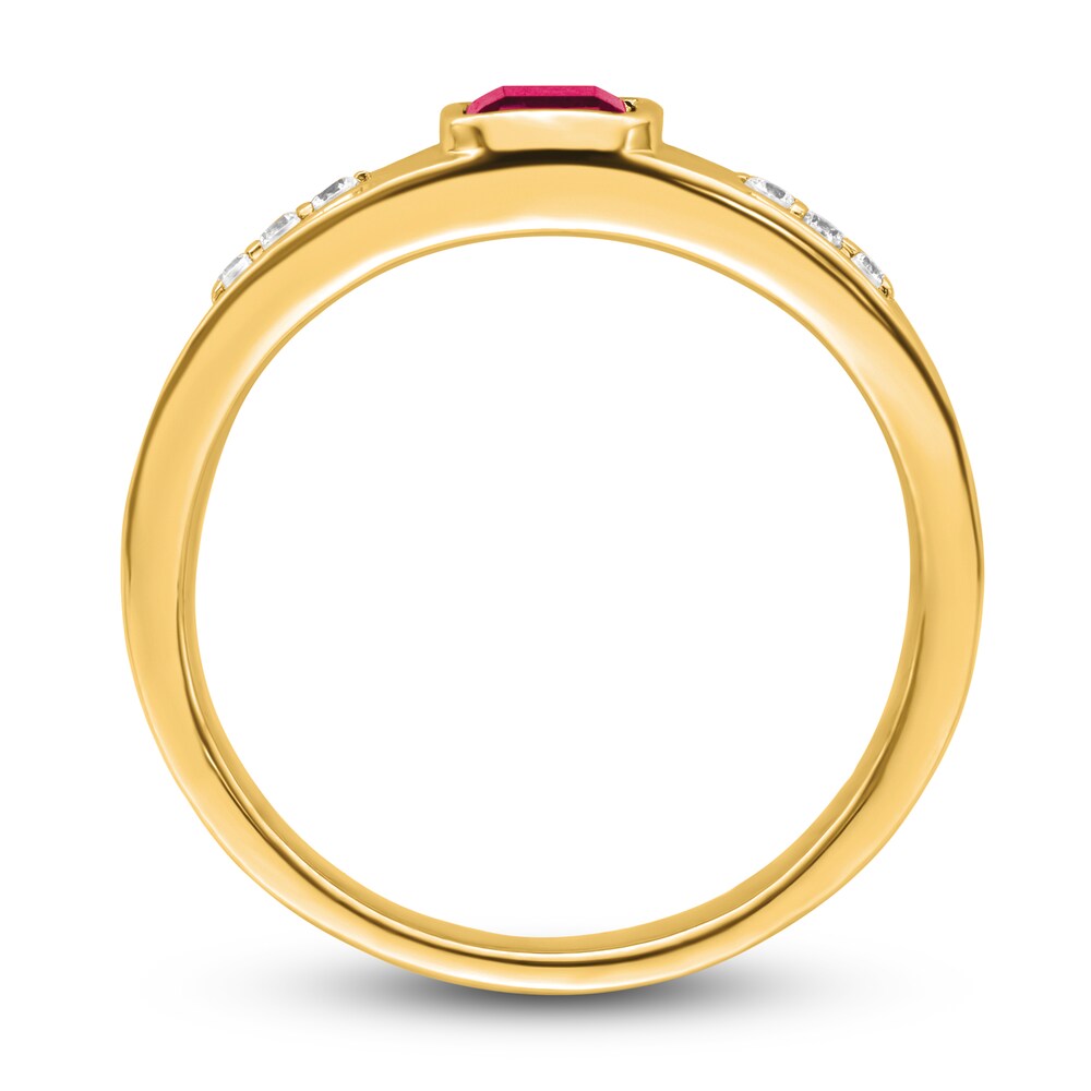 Men\'s Natural Ruby Ring 1/10 ct tw Round 14K Yellow Gold 0FdWvWNy Men\'s Natural Ruby Ring 1/10 ct tw Round 14K Yellow Gold 0FdWvWNy
