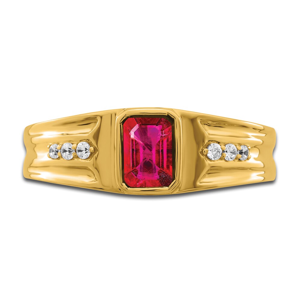 Men\'s Natural Ruby Ring 1/10 ct tw Round 14K Yellow Gold 0FdWvWNy Men\'s Natural Ruby Ring 1/10 ct tw Round 14K Yellow Gold 0FdWvWNy