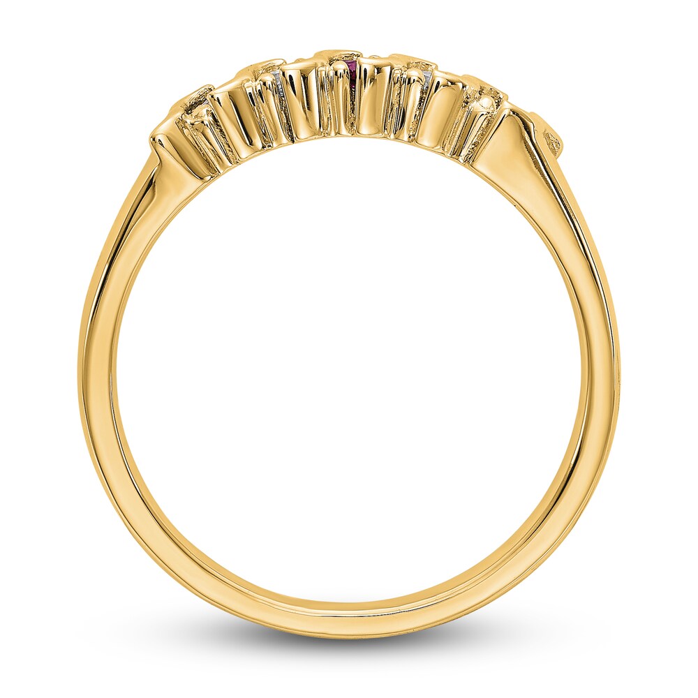 Natural Ruby Stackable Ring 1/10 ct tw Diamonds 14K Yellow Gold 0JSHLdCu Natural Ruby Stackable Ring 1/10 ct tw Diamonds 14K Yellow Gold 0JSHLdCu