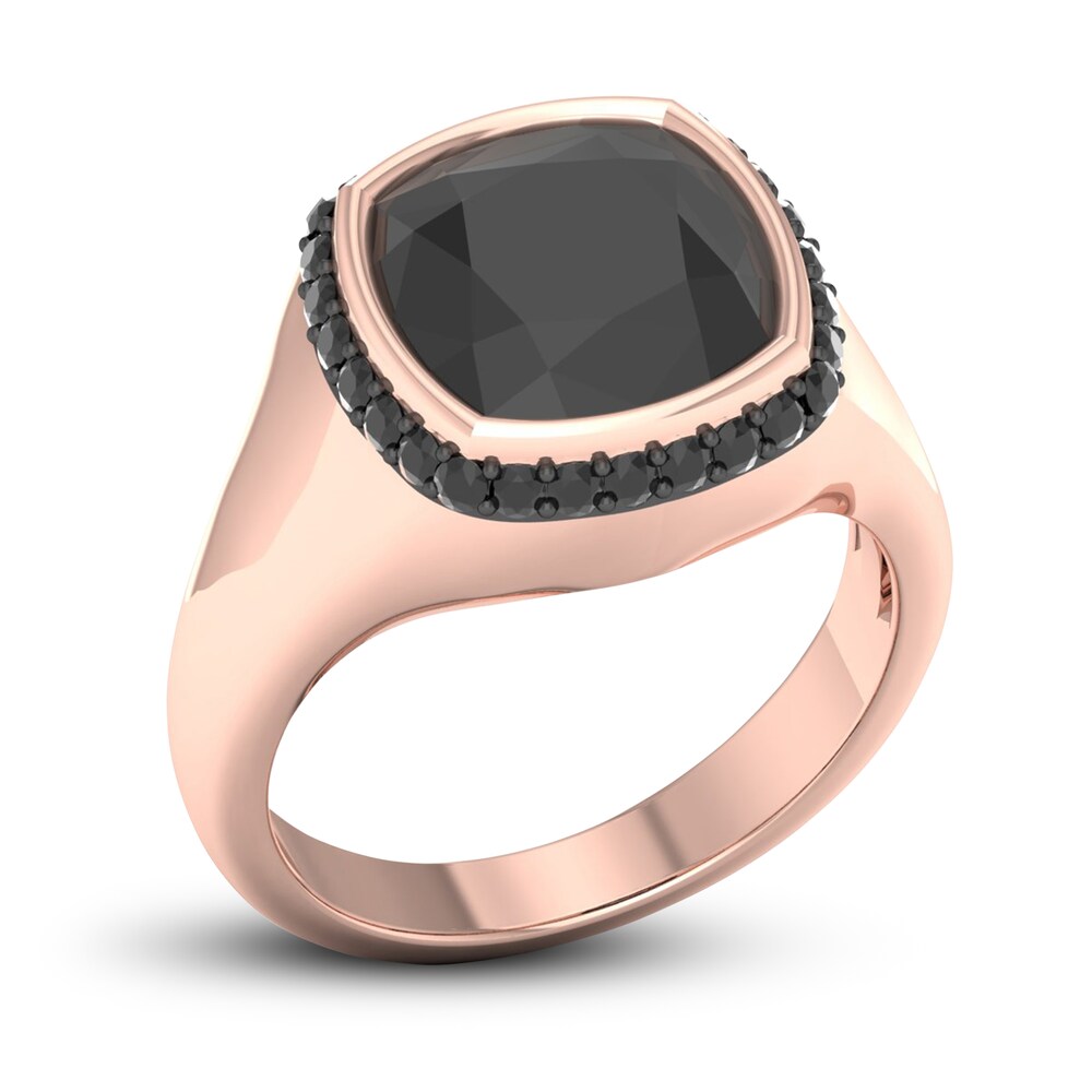Black Diamond & Natural Black Onyx Ring 1/4 ct tw Round 10K Rose Gold 0Jpq4fbE Black Diamond & Natural Black Onyx Ring 1/4 ct tw Round 10K Rose Gold 0Jpq4fbE