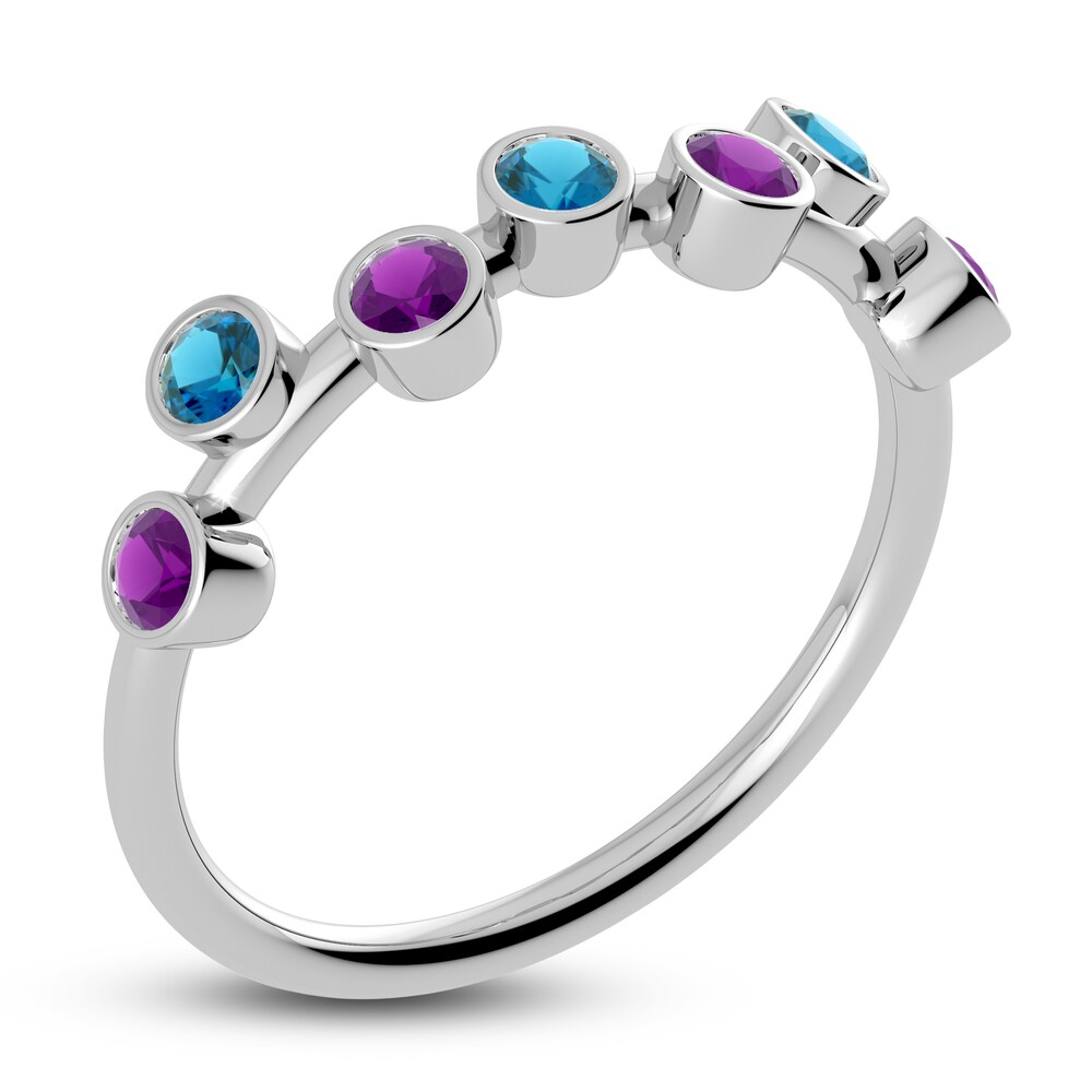 Juliette Maison Natural Amethyst & Natural Blue Zircon Ring 10K White Gold 0LEyq3r0 Juliette Maison Natural Amethyst & Natural Blue Zircon Ring 10K White Gold 0LEyq3r0