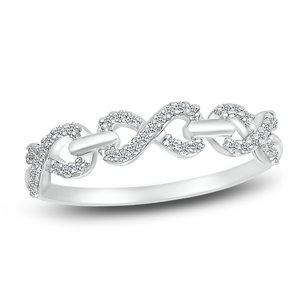 Diamond Infinity Ring 1/6 ct tw Round 14K White Gold 0Ls5Hh8h Diamond Infinity Ring 1/6 ct tw Round 14K White Gold 0Ls5Hh8h