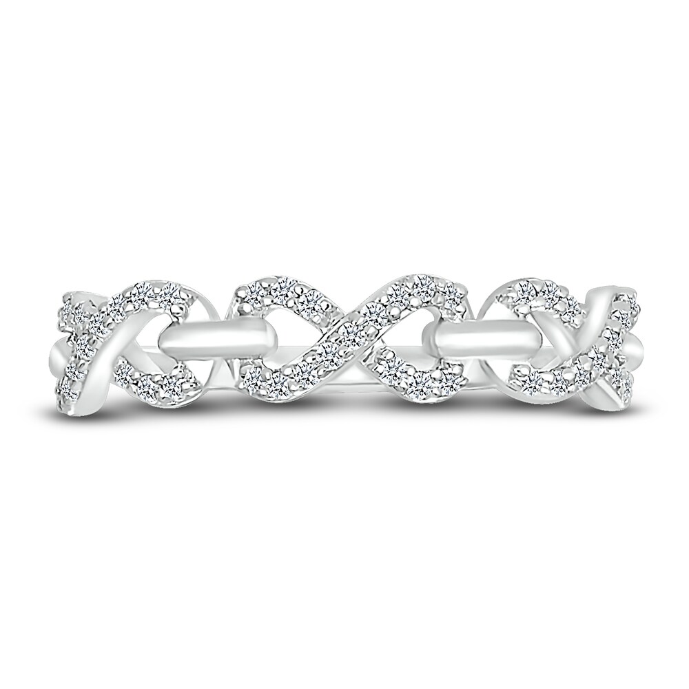 Diamond Infinity Ring 1/6 ct tw Round 14K White Gold 0Ls5Hh8h Diamond Infinity Ring 1/6 ct tw Round 14K White Gold 0Ls5Hh8h