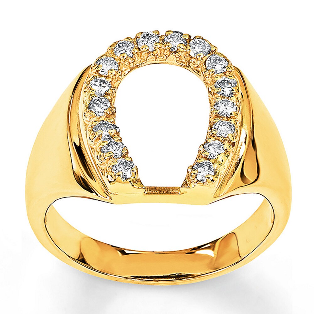 Men's Horseshoe Ring 3/8 ct tw Diamonds 14K Yellow Gold 0YuRRjGJ Men's Horseshoe Ring 3/8 ct tw Diamonds 14K Yellow Gold 0YuRRjGJ
