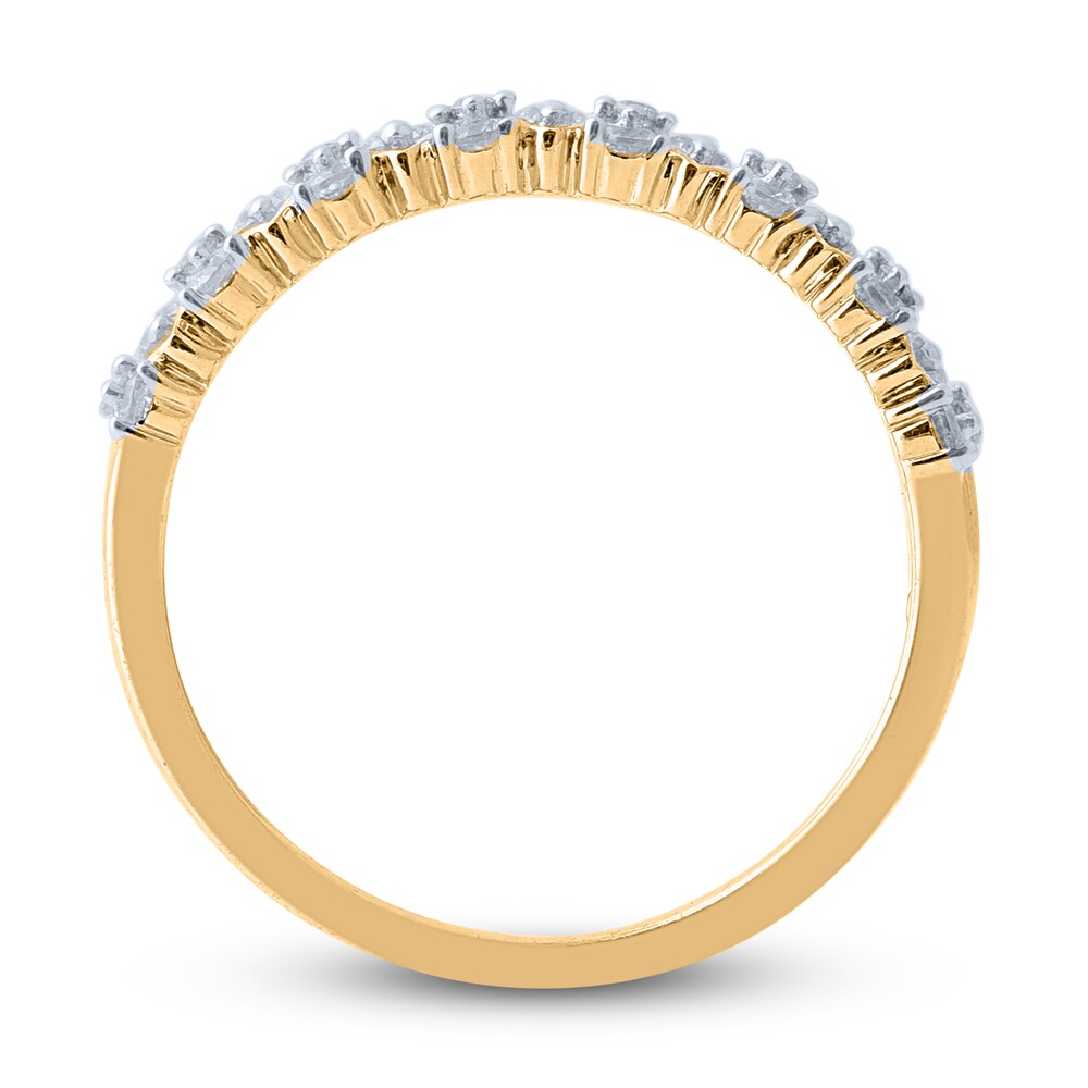 Diamond Multi-Row Anniversary Band 1/2 ct tw Round 14K Yellow Gold 0v3iwRQ5