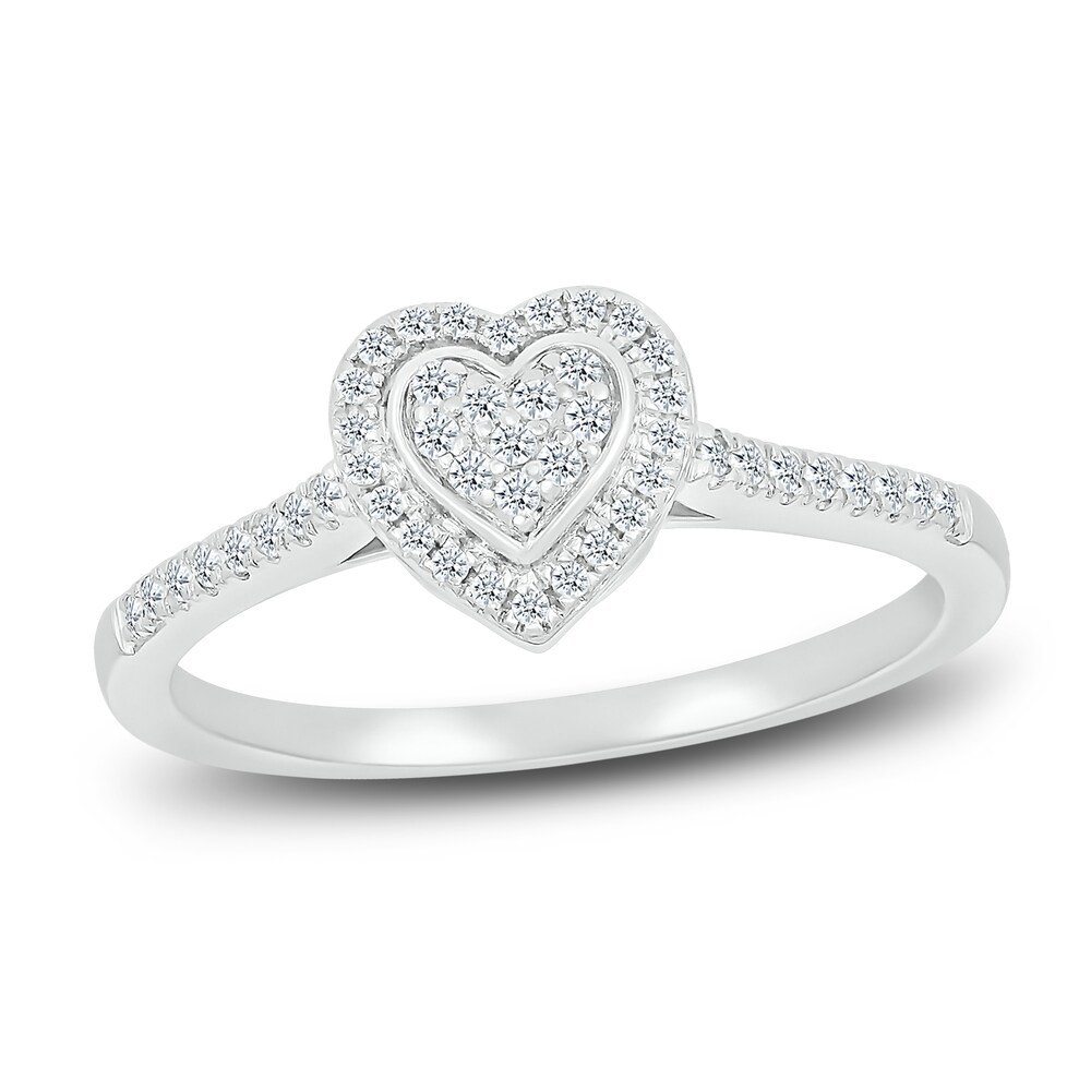 Diamond Heart Ring 1/5 ct tw Round 10K White Gold 0v7QokdY Diamond Heart Ring 1/5 ct tw Round 10K White Gold 0v7QokdY