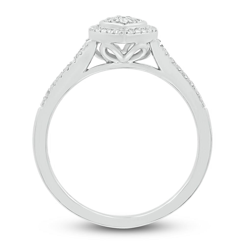 Diamond Heart Ring 1/5 ct tw Round 10K White Gold 0v7QokdY Diamond Heart Ring 1/5 ct tw Round 10K White Gold 0v7QokdY