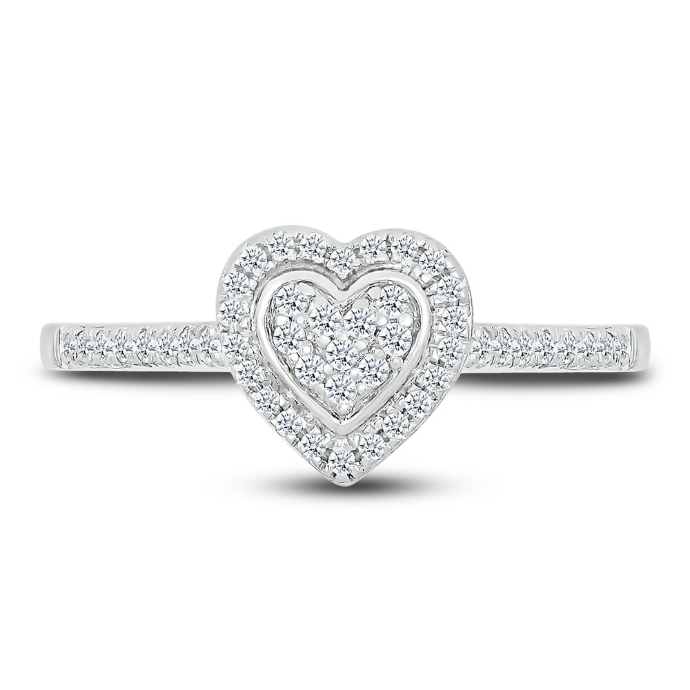 Diamond Heart Ring 1/5 ct tw Round 10K White Gold 0v7QokdY Diamond Heart Ring 1/5 ct tw Round 10K White Gold 0v7QokdY