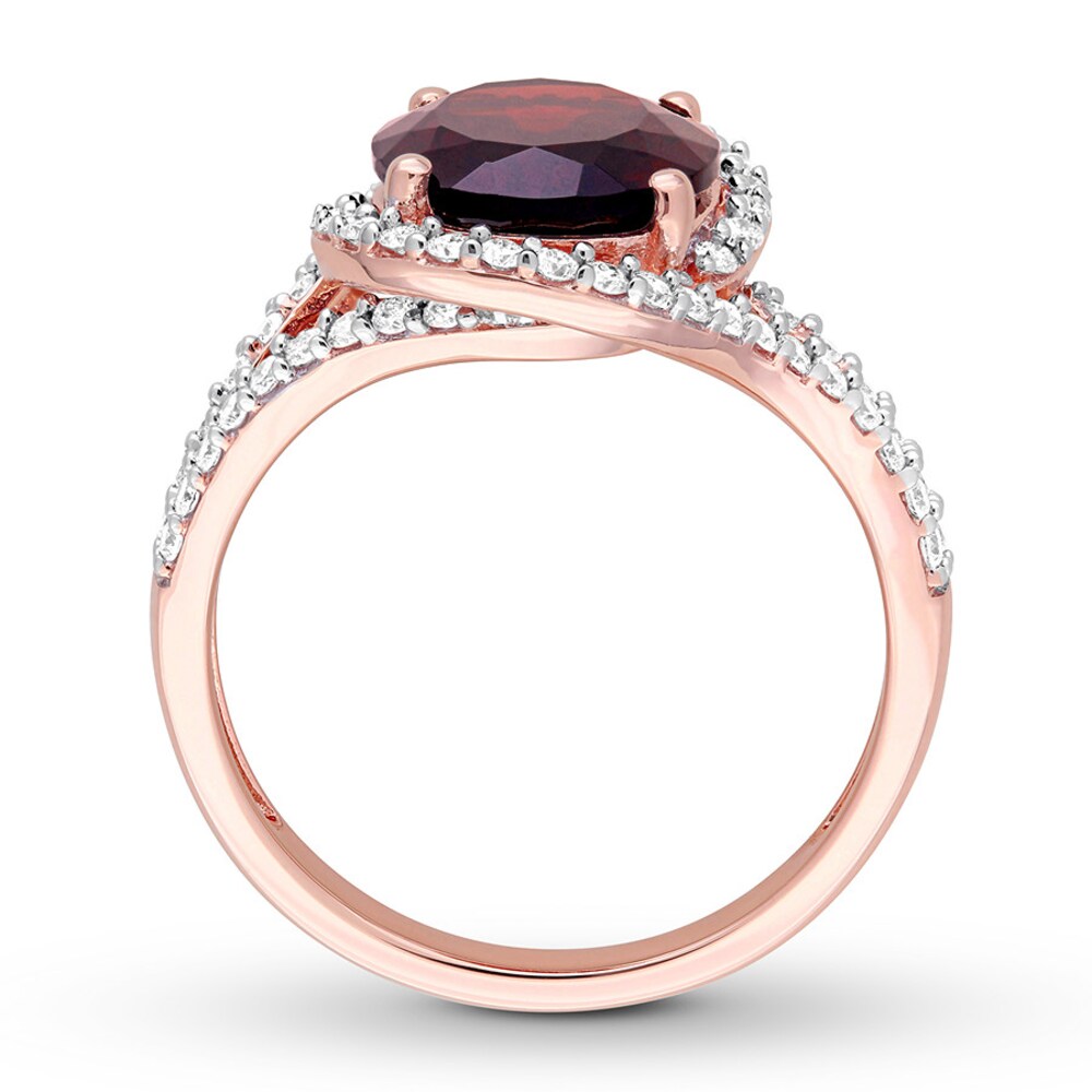 Garnet Ring 1/2 carat tw Diamonds 14K Rose Gold 0x5Zkc8p Garnet Ring 1/2 carat tw Diamonds 14K Rose Gold 0x5Zkc8p