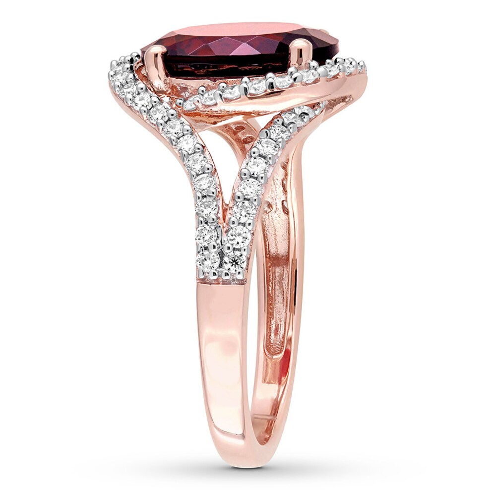 Garnet Ring 1/2 carat tw Diamonds 14K Rose Gold 0x5Zkc8p Garnet Ring 1/2 carat tw Diamonds 14K Rose Gold 0x5Zkc8p