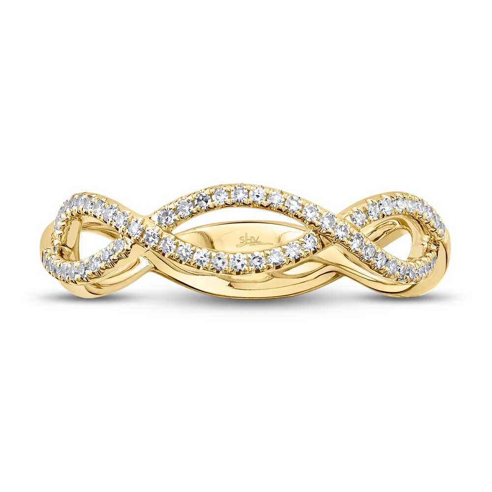 Shy Creation Diamond Ring 1/6 ct tw Round 14K Yellow Gold SC55004455 1047Ej1F Shy Creation Diamond Ring 1/6 ct tw Round 14K Yellow Gold SC55004455 1047Ej1F