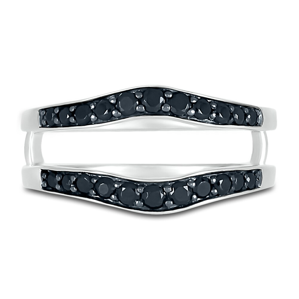 Black Diamond Anniversary Enhancer Ring 1/2 ct tw Round 10K White Gold 15uv9hul Black Diamond Anniversary Enhancer Ring 1/2 ct tw Round 10K White Gold 15uv9hul