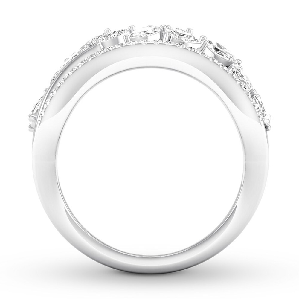 Marquise, Pear-shaped & Round Diamond Ring 1 ct tw 14K White Gold 16bsGAGu Marquise, Pear-shaped & Round Diamond Ring 1 ct tw 14K White Gold 16bsGAGu