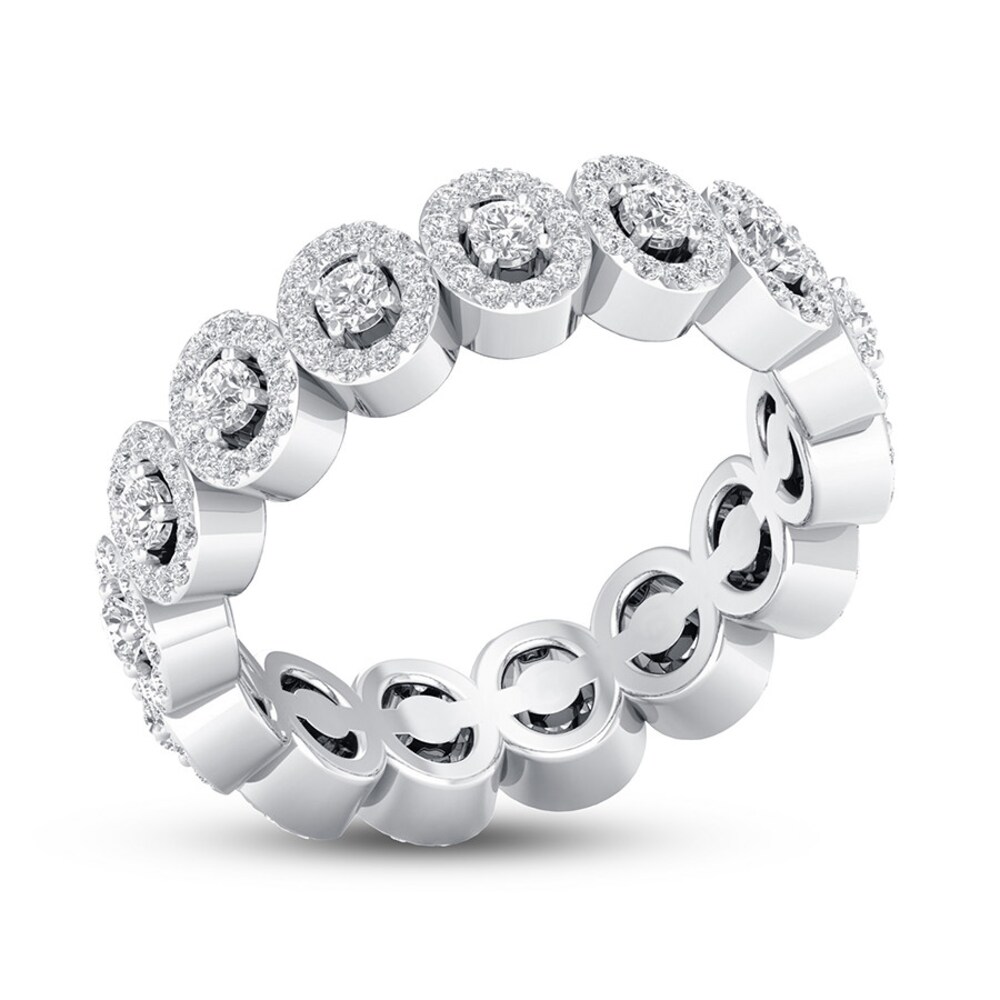 Diamond Eternity Band 1 ct tw Round 14K White Gold 19v8oZ2Y Diamond Eternity Band 1 ct tw Round 14K White Gold 19v8oZ2Y