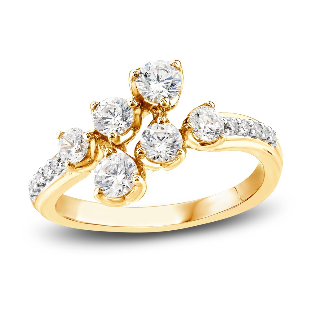 Diamond Bypass Ring 1 ct tw Round 14K Yellow Gold 1GZd5rRR Diamond Bypass Ring 1 ct tw Round 14K Yellow Gold 1GZd5rRR