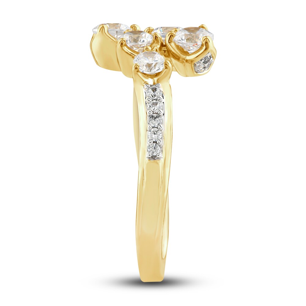 Diamond Bypass Ring 1 ct tw Round 14K Yellow Gold 1GZd5rRR Diamond Bypass Ring 1 ct tw Round 14K Yellow Gold 1GZd5rRR