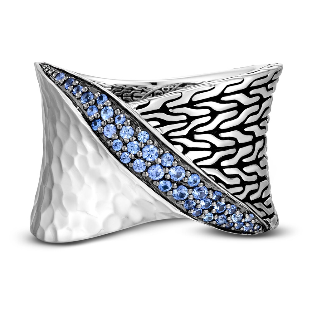 John Hardy Twist Ring Natural Blue Sapphire Sterling Silver 1IExERJp John Hardy Twist Ring Natural Blue Sapphire Sterling Silver 1IExERJp