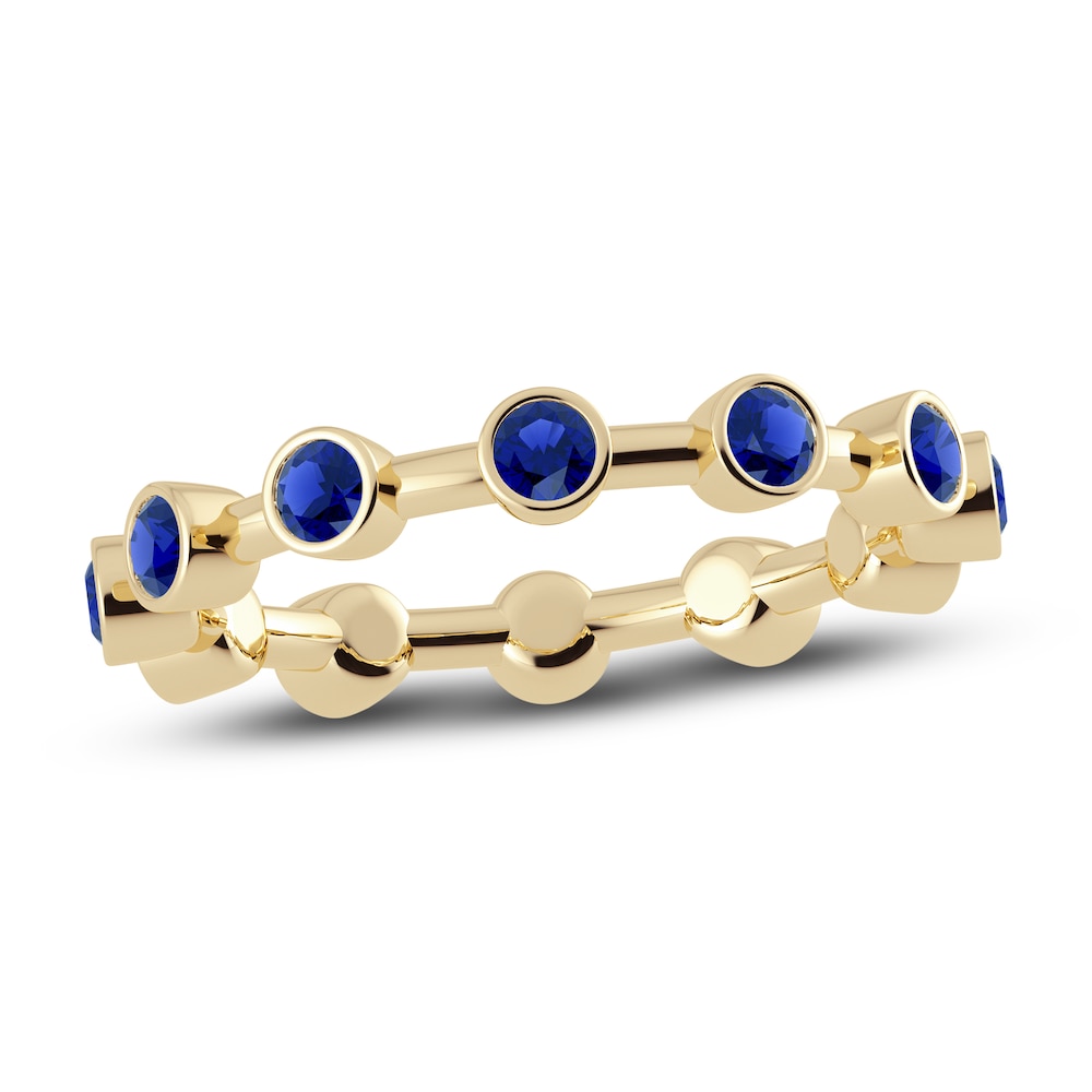 Juliette Maison Natural Blue Sapphire Ring 10K Yellow Gold 1J73aEZq