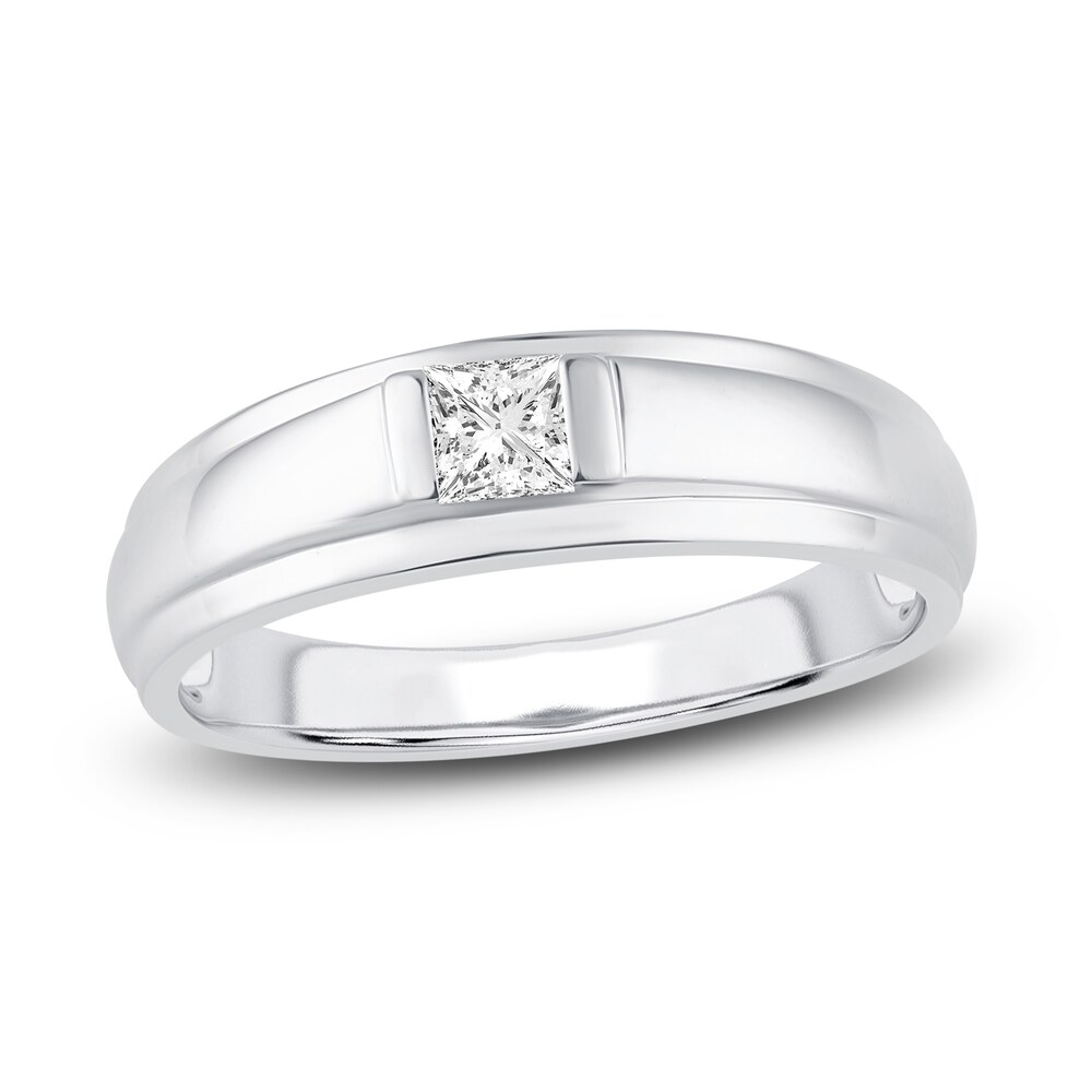 Men's Diamond Wedding Band 1/3 ct tw Princess-cut 14K White Gold 1MuA1SOD Men's Diamond Wedding Band 1/3 ct tw Princess-cut 14K White Gold 1MuA1SOD