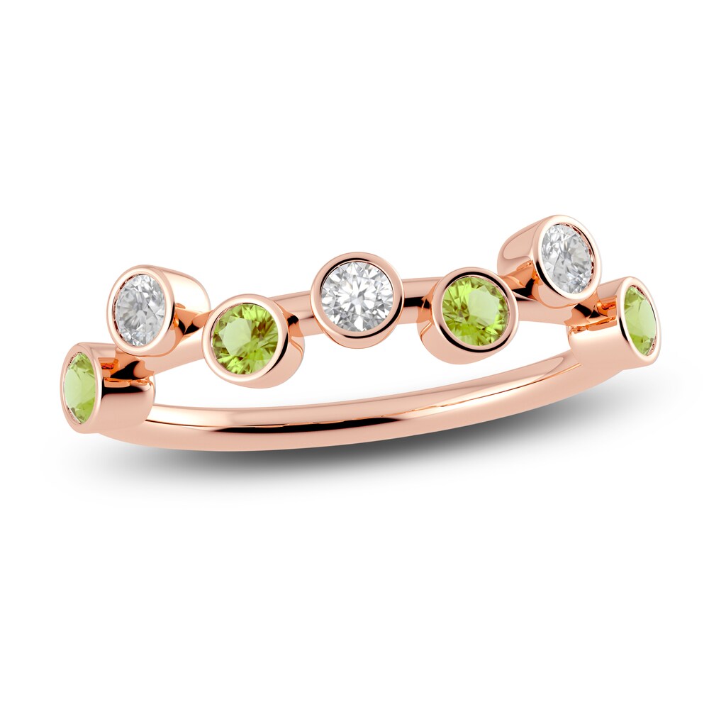 Juliette Maison Natural Peridot & Natural White Sapphire Ring 10K Rose Gold 1N1r7xUO Juliette Maison Natural Peridot & Natural White Sapphire Ring 10K Rose Gold 1N1r7xUO
