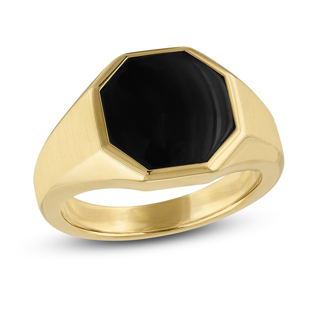 1933 by Esquire Men's Black Onyx Ring Sterling Silver/14K Yellow Gold 1XUyakWE 1933 by Esquire Men's Black Onyx Ring Sterling Silver/14K Yellow Gold 1XUyakWE