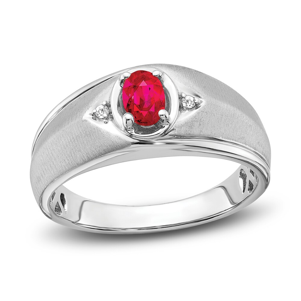 Men's Natural Ruby Ring Diamond Accents 14K White Gold 1hQcqUrD Men's Natural Ruby Ring Diamond Accents 14K White Gold 1hQcqUrD