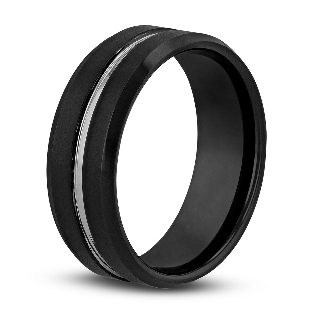 Wedding Band Two-Tone Tungsten 8mm 1mXb1P9l Wedding Band Two-Tone Tungsten 8mm 1mXb1P9l
