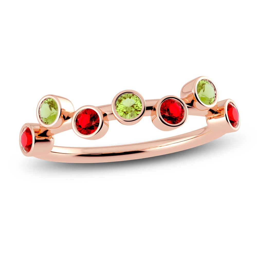 Juliette Maison Natural Peridot & Natural Ruby Ring 10K Rose Gold 2JYIA8rP Juliette Maison Natural Peridot & Natural Ruby Ring 10K Rose Gold 2JYIA8rP