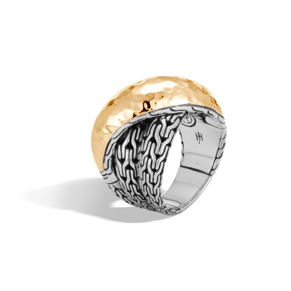 John Hardy Classic Chain Hammered Overlap Ring Sterling Silver/18K Yellow Gold 2Yagv1e7 John Hardy Classic Chain Hammered Overlap Ring Sterling Silver/18K Yellow Gold 2Yagv1e7