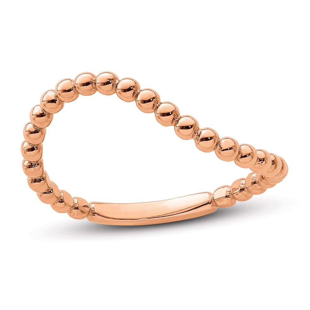 Beaded Wave Ring 14K Rose Gold 2fgmYK96 Beaded Wave Ring 14K Rose Gold 2fgmYK96