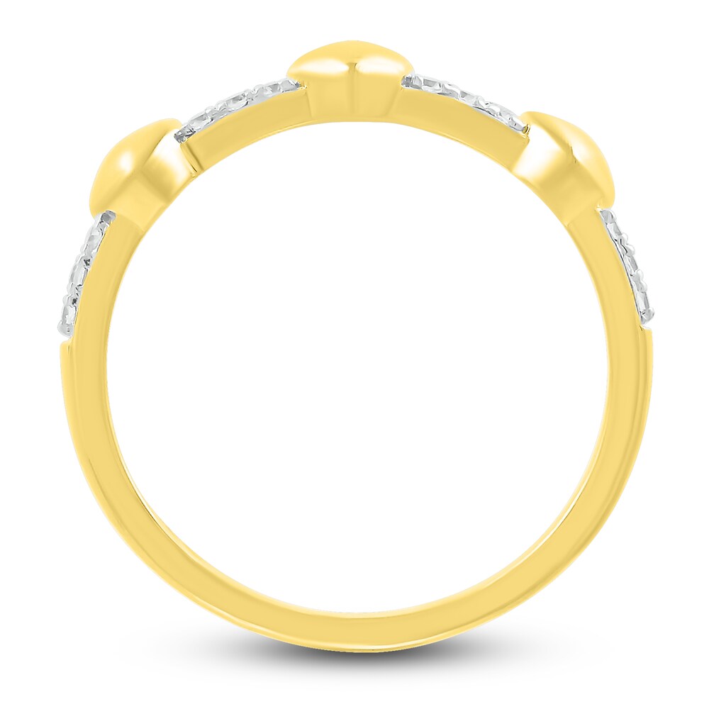 Diamond Heart Ring 1/15 ct tw Round 10K Yellow Gold 2hfxZl30 Diamond Heart Ring 1/15 ct tw Round 10K Yellow Gold 2hfxZl30
