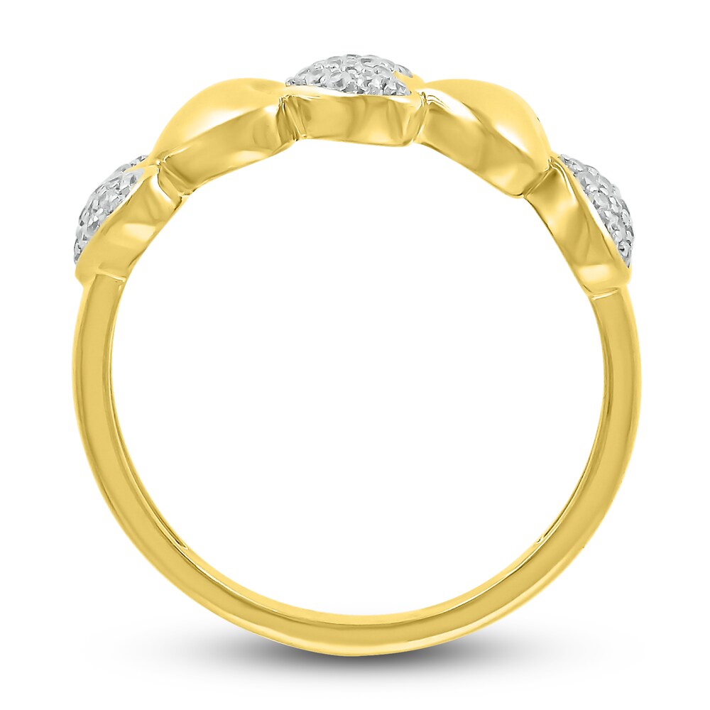 Diamond Heart Ring 1/6 ct tw Round 10K Yellow Gold 2igb6eI1 Diamond Heart Ring 1/6 ct tw Round 10K Yellow Gold 2igb6eI1