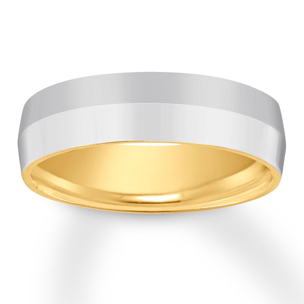 Wedding Band 14K Two-Tone Gold 6mm 2mD2HMU0 Wedding Band 14K Two-Tone Gold 6mm 2mD2HMU0