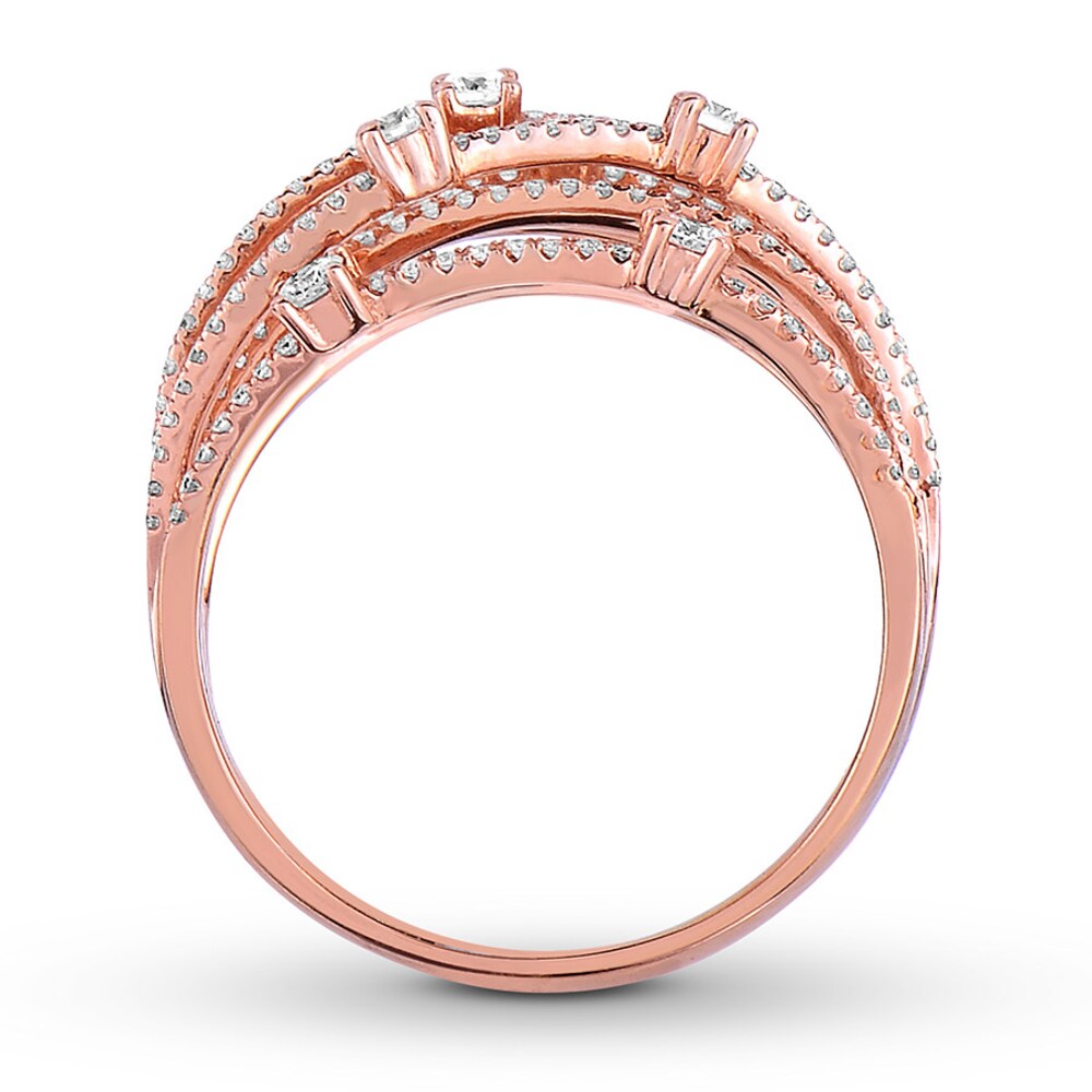 Diamond Ring 3/4 ct tw Round 14K Rose Gold 2qkurAJk Diamond Ring 3/4 ct tw Round 14K Rose Gold 2qkurAJk