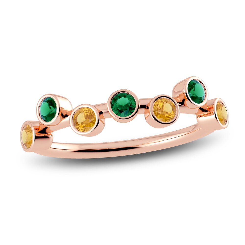 Juliette Maison Natural Citrine & Natural Emerald Ring 10K Rose Gold 2rVbXm0v Juliette Maison Natural Citrine & Natural Emerald Ring 10K Rose Gold 2rVbXm0v