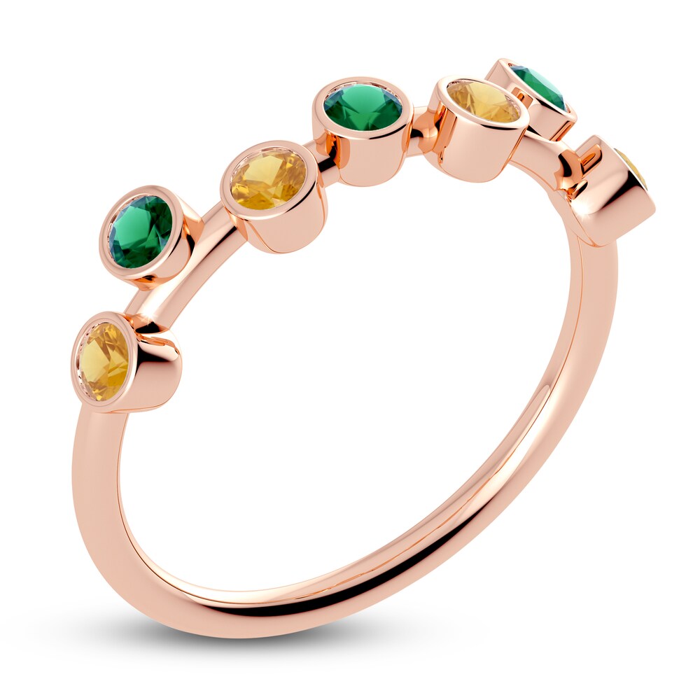 Juliette Maison Natural Citrine & Natural Emerald Ring 10K Rose Gold 2rVbXm0v Juliette Maison Natural Citrine & Natural Emerald Ring 10K Rose Gold 2rVbXm0v