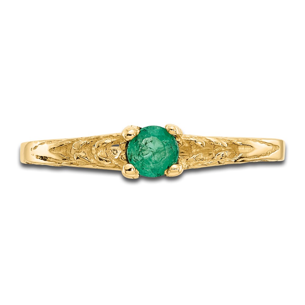 Natural Emerald Baby Ring 14K Yellow Gold 2xawmSQu Natural Emerald Baby Ring 14K Yellow Gold 2xawmSQu
