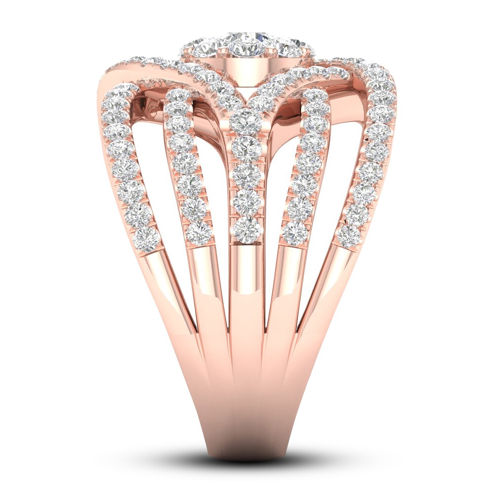 Diamond Ring 1 1/2ct tw Round 14K Rose Gold 2y8T2dxU Diamond Ring 1 1/2ct tw Round 14K Rose Gold 2y8T2dxU