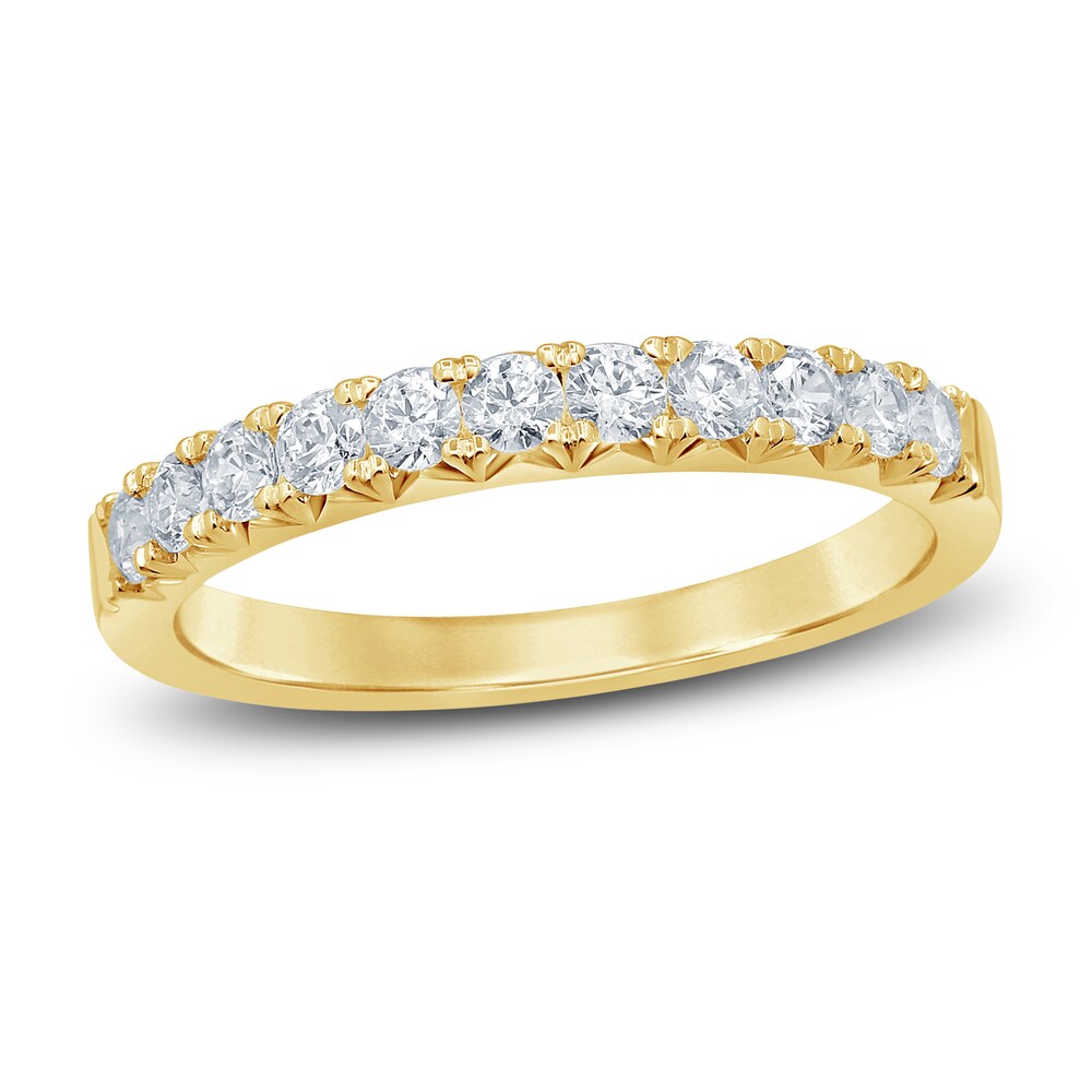 French Pave Diamond Anniversary Band 1/2 ct tw Round 14K Yellow Gold 3Be3rUKX French Pave Diamond Anniversary Band 1/2 ct tw Round 14K Yellow Gold 3Be3rUKX