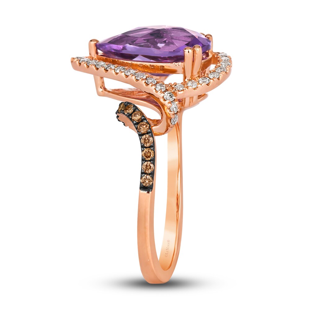 Le Vian Natural Amethyst Ring 3/8 ct tw Diamonds 14K Strawberry Gold 3GPX4mGT