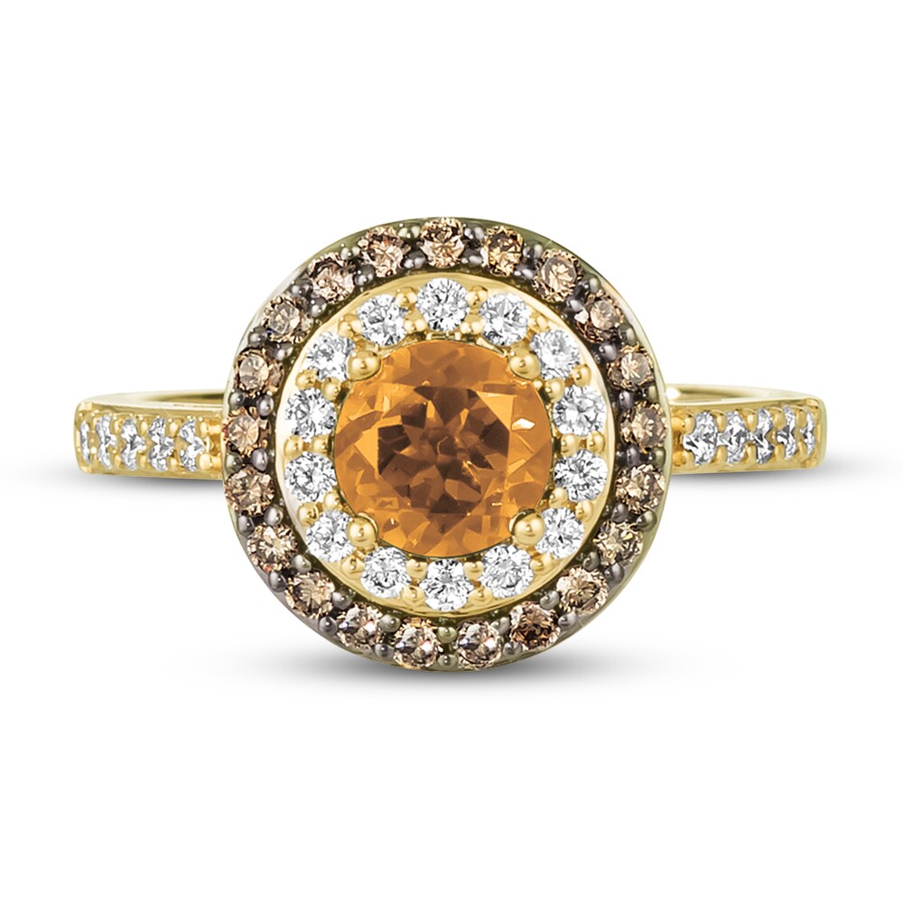 Le Vian Natural Citrine Ring 5/8 ct tw Diamonds 14K Honey Gold 3KeRTYzY