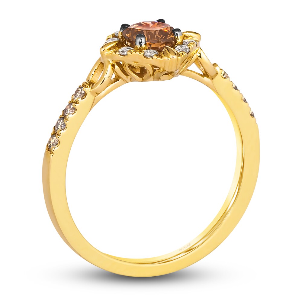 Le Vian Diamond Ring 5/8 ct tw Round 14K Honey Gold 3Pk13SqW