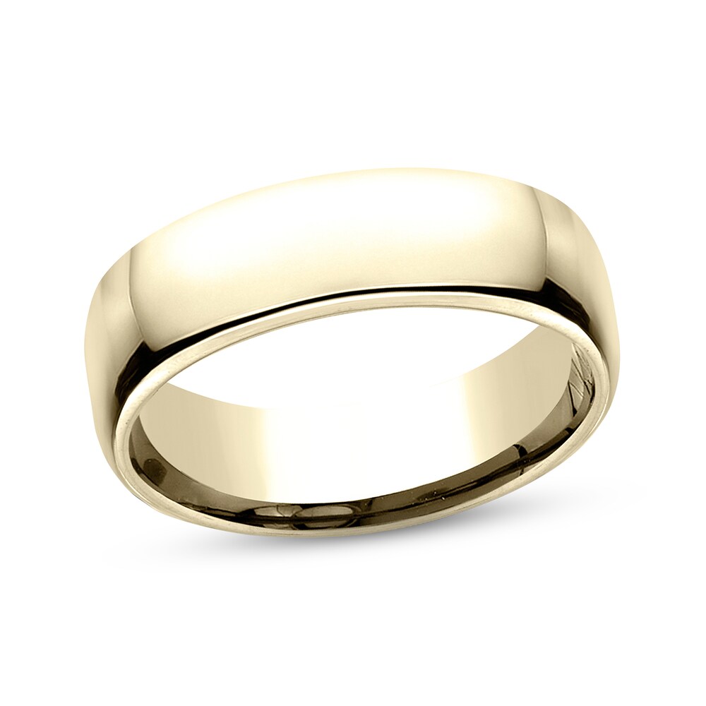 Polished Wedding Band 10K Yellow Gold 6.5mm 3Qt71Kgt Polished Wedding Band 10K Yellow Gold 6.5mm 3Qt71Kgt