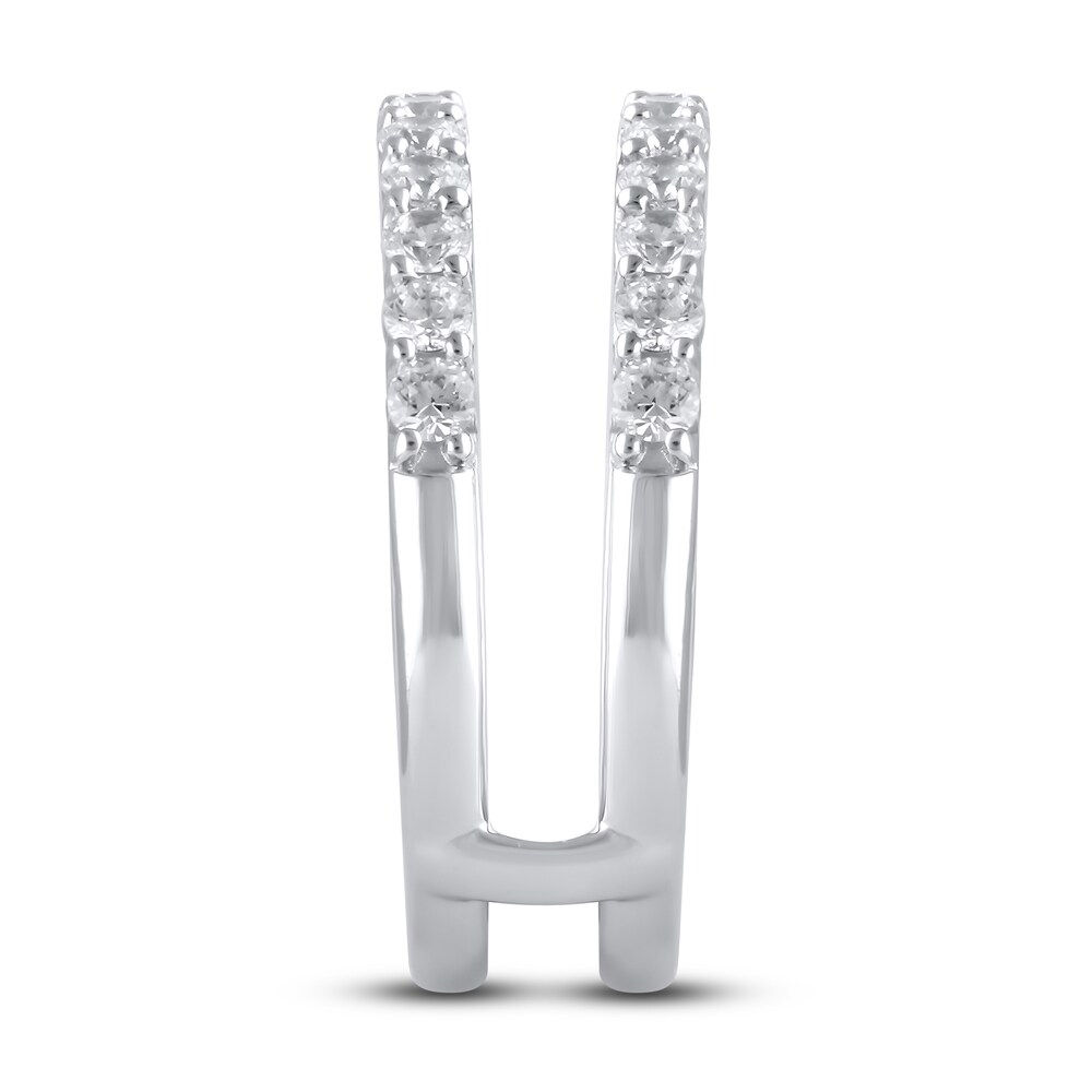 Lab-Created Diamond Enhancer Ring 1 ct tw Round 14K White Gold 3RRLPA0a Lab-Created Diamond Enhancer Ring 1 ct tw Round 14K White Gold 3RRLPA0a