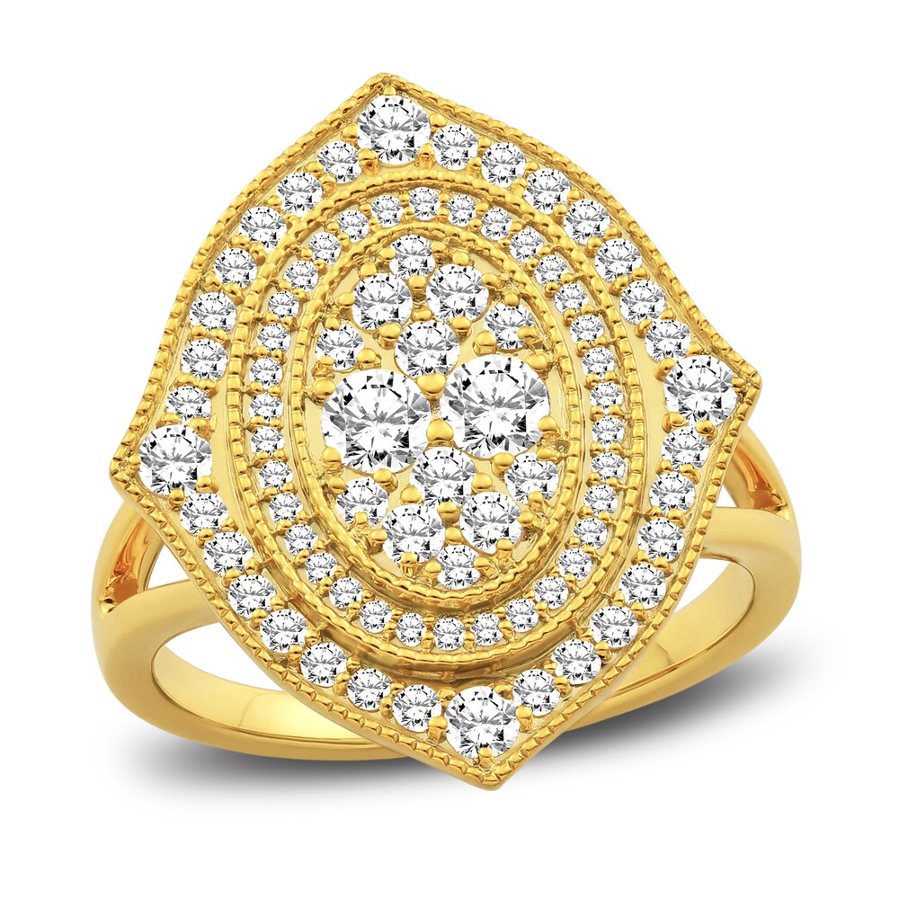 Diamond Ring 1 ct tw Round 14K Yellow Gold 3Rcqp93F Diamond Ring 1 ct tw Round 14K Yellow Gold 3Rcqp93F