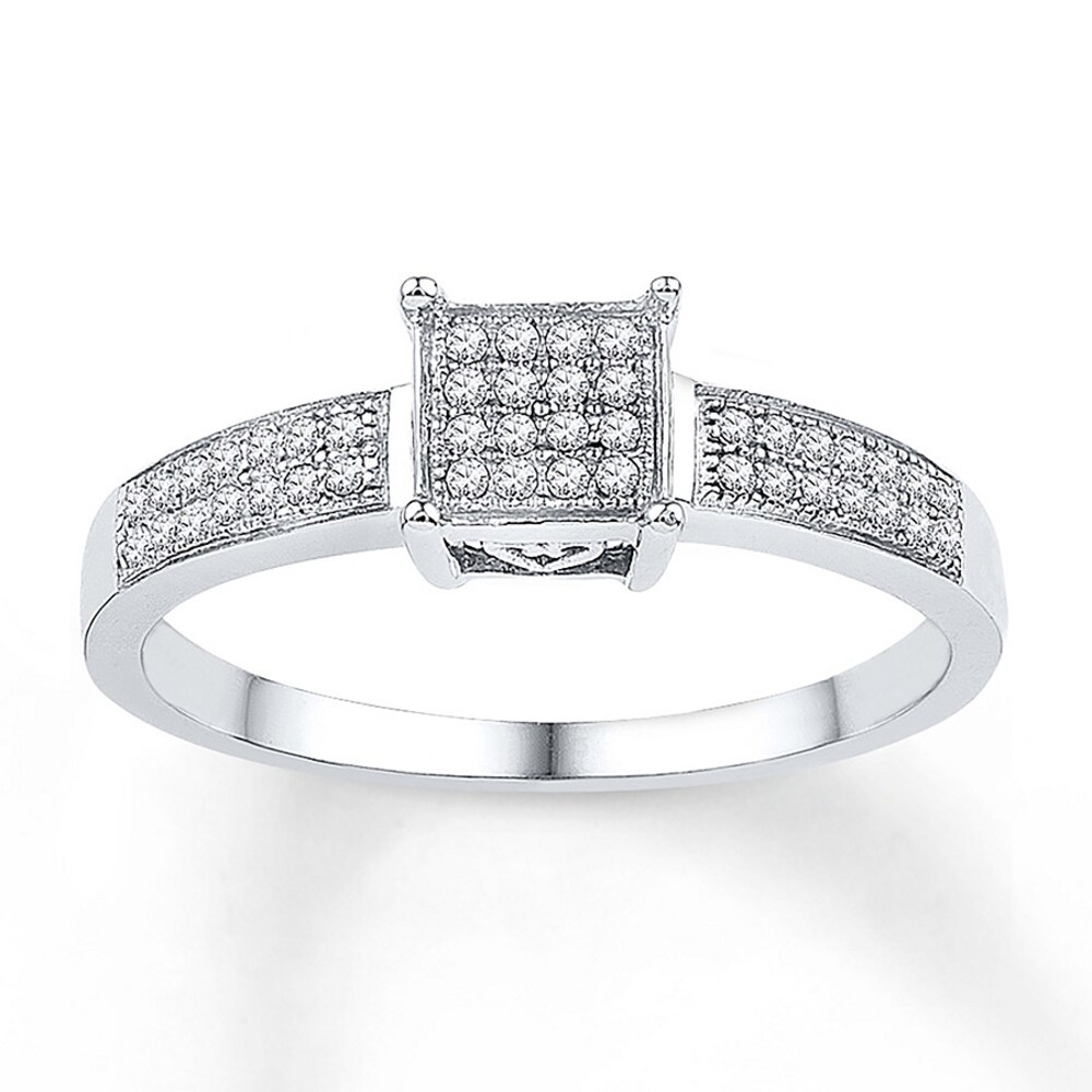 Diamond Ring 1/6 ct tw Round-cut Sterling Silver 3ciB2oW4 Diamond Ring 1/6 ct tw Round-cut Sterling Silver 3ciB2oW4