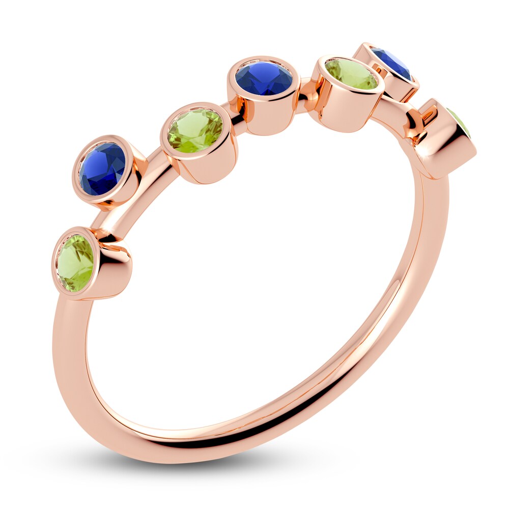 Juliette Maison Natural Peridot & Natural Blue Sapphire Ring 10K Rose Gold 3fqHaa1n Juliette Maison Natural Peridot & Natural Blue Sapphire Ring 10K Rose Gold 3fqHaa1n