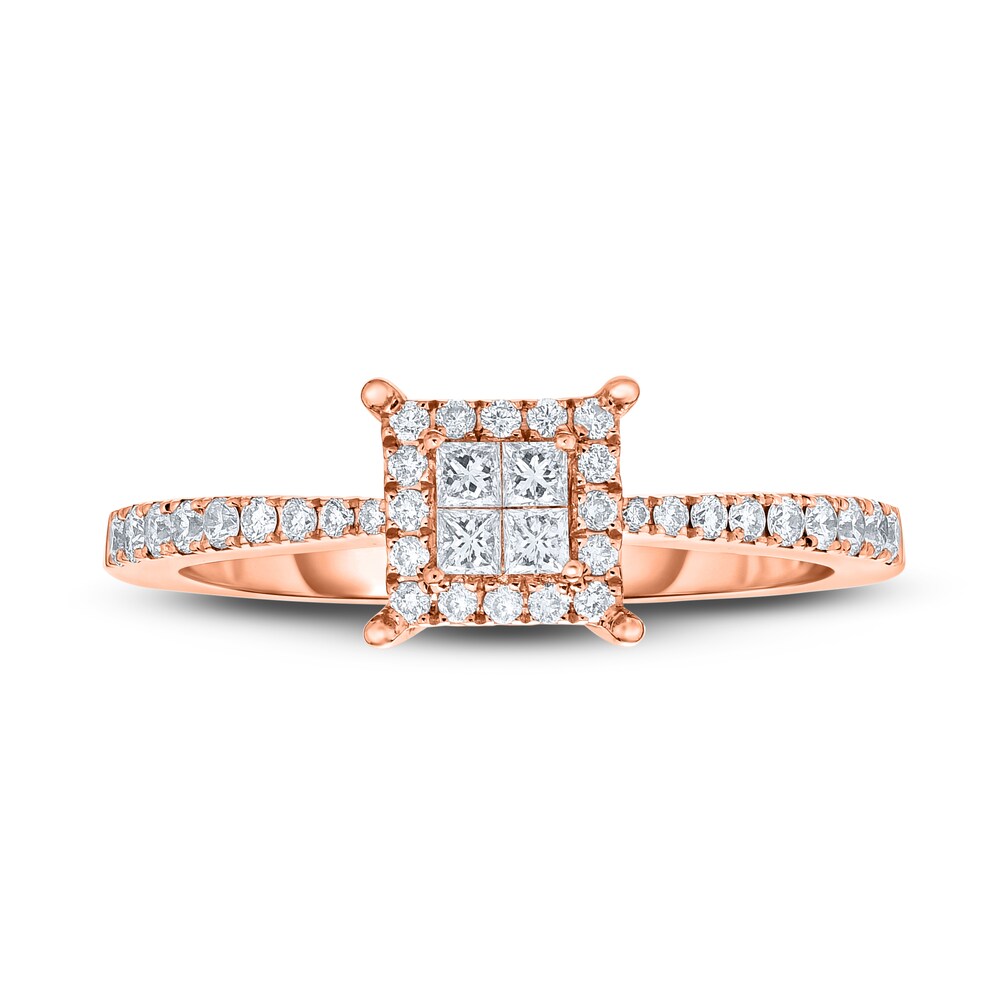 Diamond Ring 5/8 ct tw Round 14K Rose Gold 3hxjc8sX Diamond Ring 5/8 ct tw Round 14K Rose Gold 3hxjc8sX