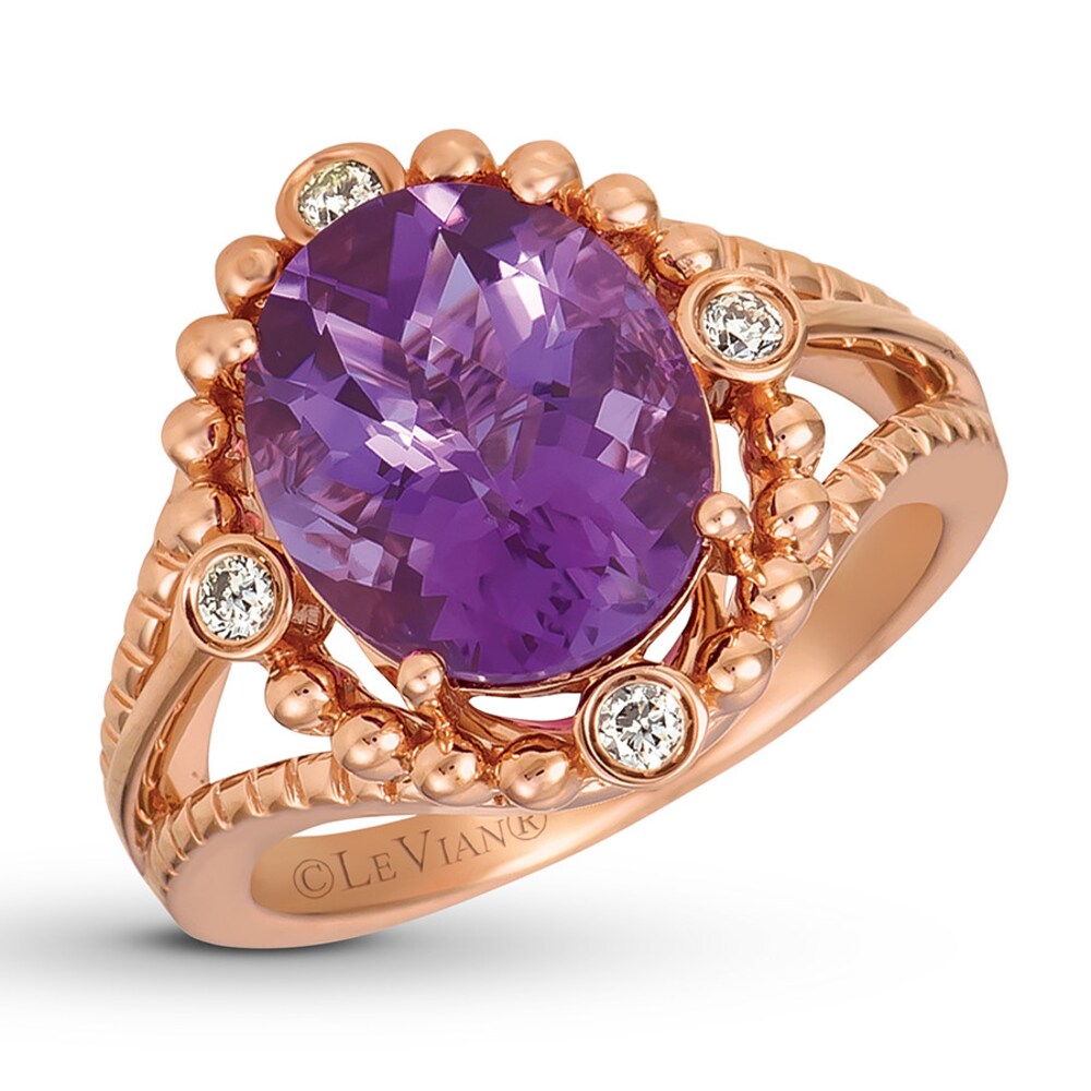 Le Vian Amethyst Ring 1/8 ct tw Diamonds 14K Strawberry Gold 3rFZ66gg Le Vian Amethyst Ring 1/8 ct tw Diamonds 14K Strawberry Gold 3rFZ66gg
