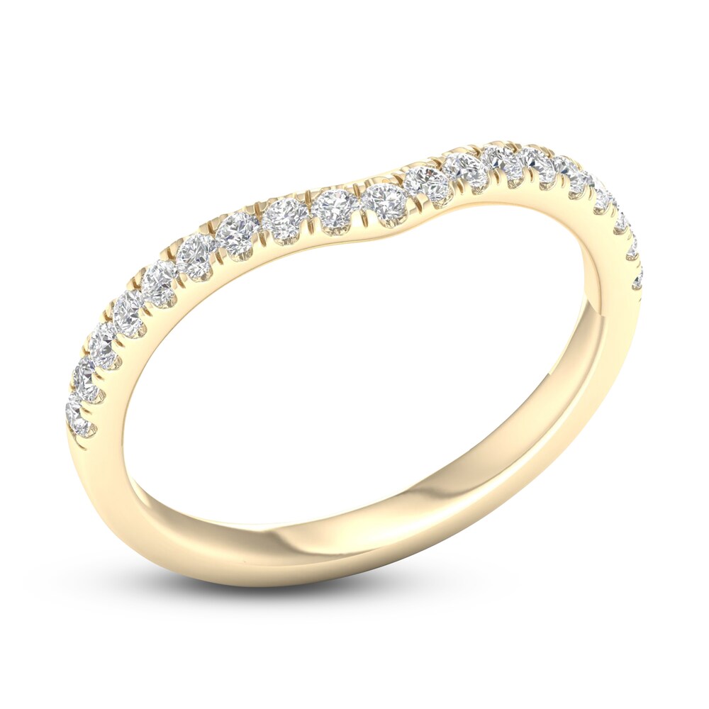 Diamond Contour Wedding Band 1/4 ct tw Round 14K Yellow Gold 49skhF3i Diamond Contour Wedding Band 1/4 ct tw Round 14K Yellow Gold 49skhF3i